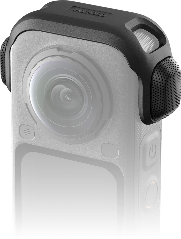 Insta360 X6 Mic Windshield product in use