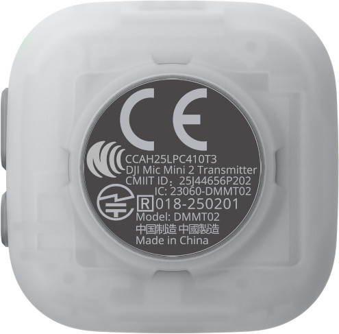 DJI Mic Mini 2 Sender rückseite