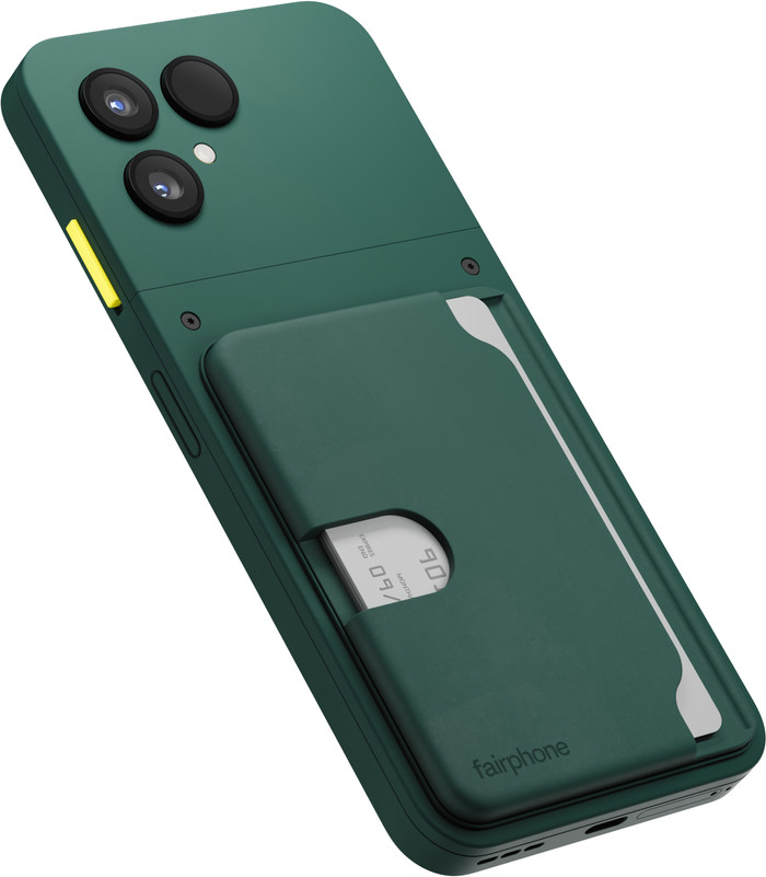 Fairphone Card Wallet for the Fairphone 6 Green product in use
