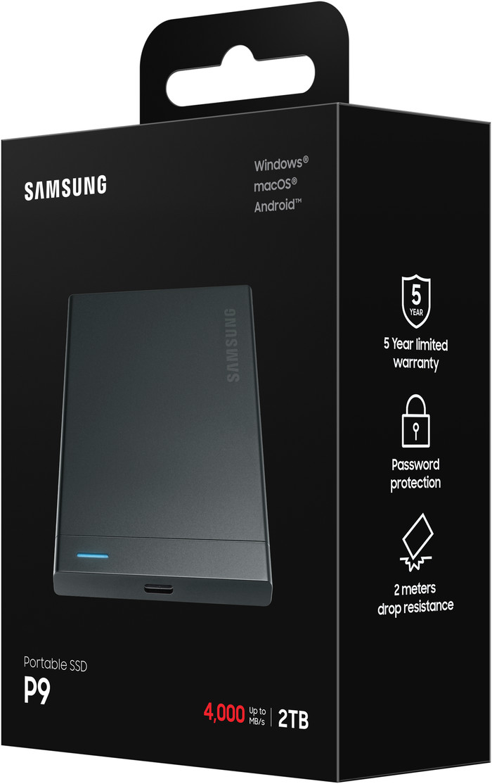 Samsung P9 Portable SSD 2 TB verpackung