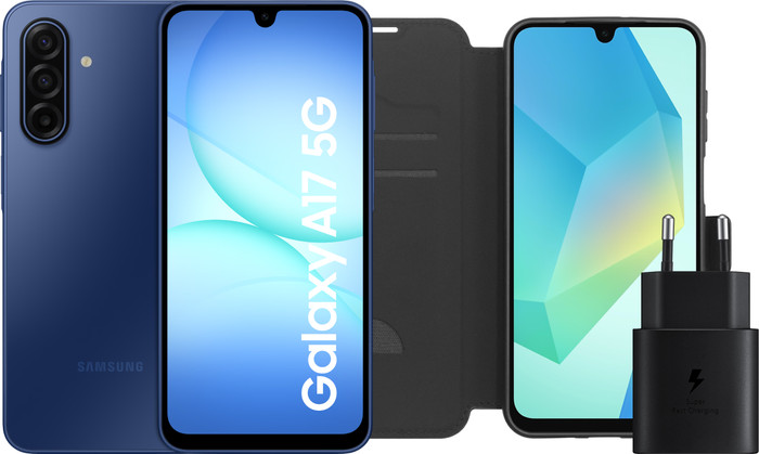 Samsung Galaxy A17 128GB Grau 5G + Zubehörset Main Image