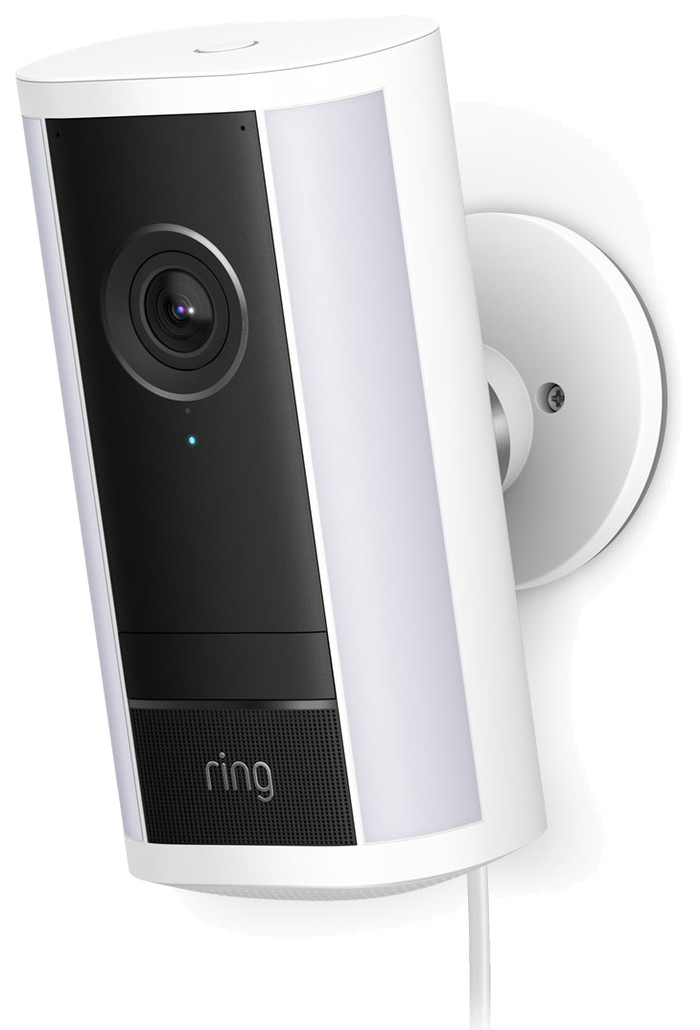Ring Spotlight Cam Pro 2. Generation Kabelgebunden Weiß rechte seite