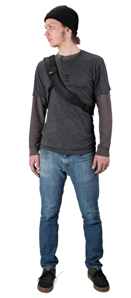 Lowepro Slingshot Edge 250 AW Black product in use