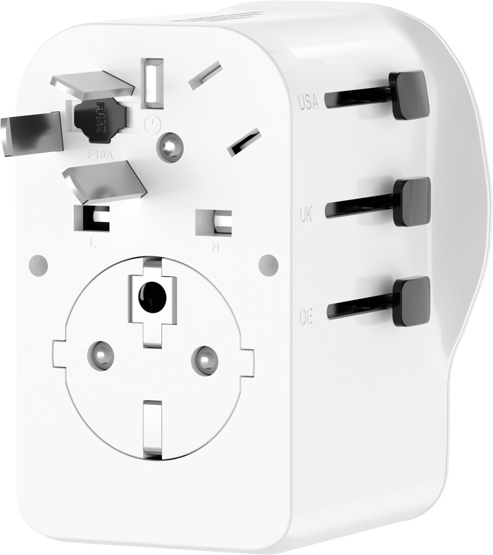 BlueBuilt Universeller Reiseadapter 65 Watt rückseite