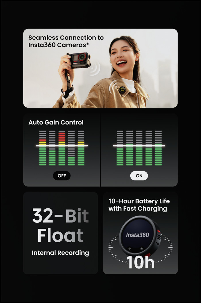 Insta360 Mic Pro Sender (Graphite Black) visueller lieferant