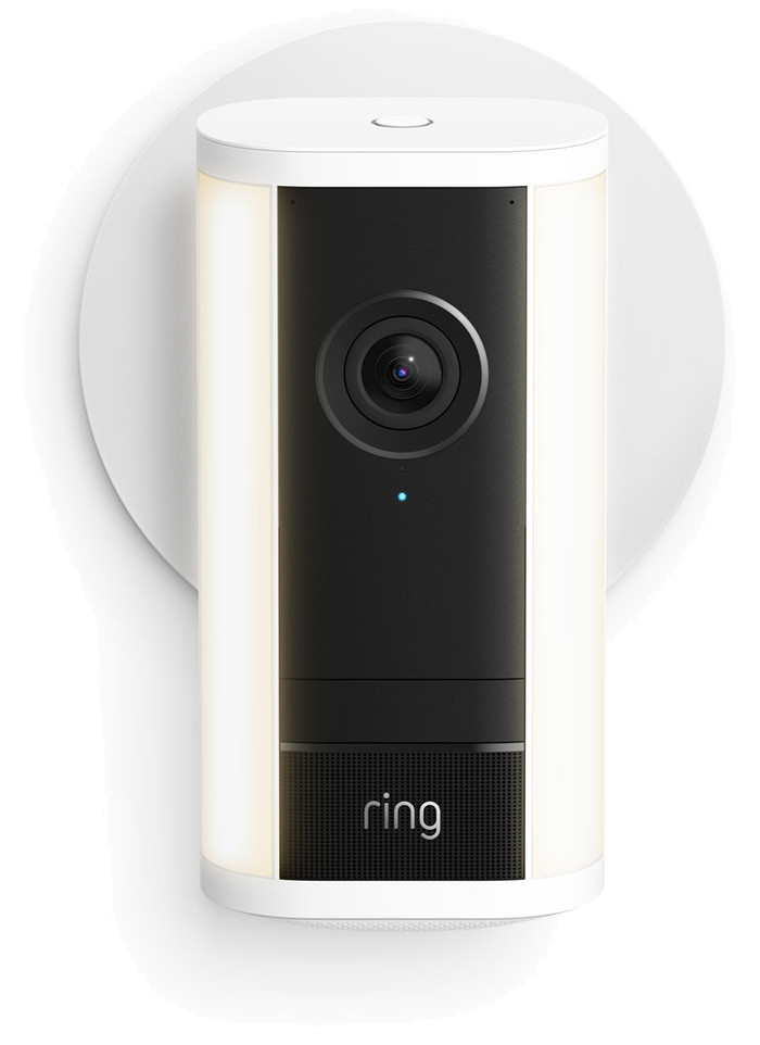 Ring Spotlight Cam Pro 2. Generation Stecker Weiß vorne