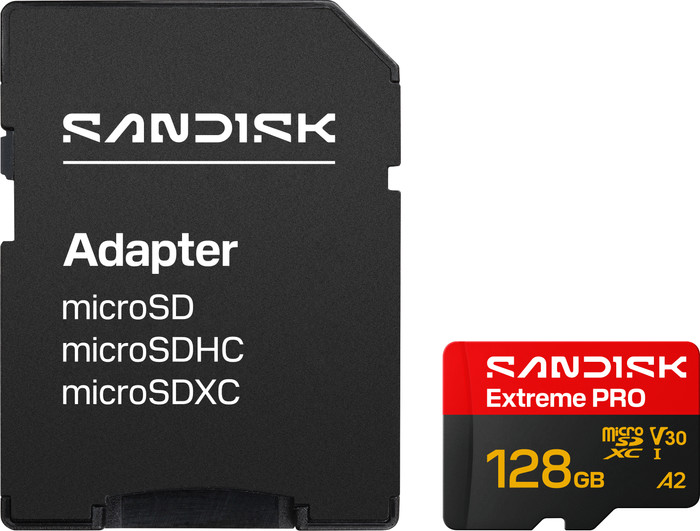 SANDISK Extreme PRO microSDXC 128GB 120 MB/s oberseite