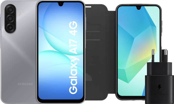 Samsung Galaxy A17 128GB Schwarz 5G + Zubehörset Main Image