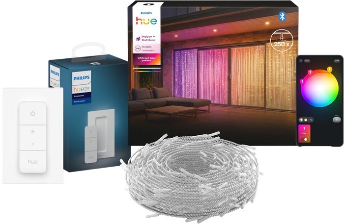 Philips Hue LED Lichtvorhang 1,35 x 2 Meter + Dimmer Main Image