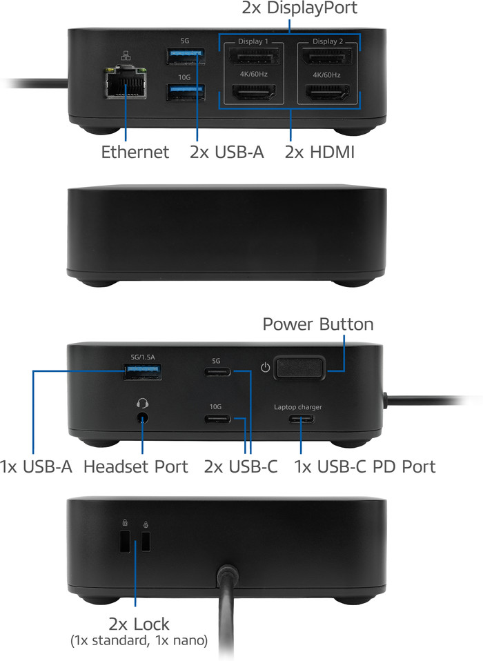 ACT USB-C Dual 4K Monitor DisplayLink Dockingstation detail