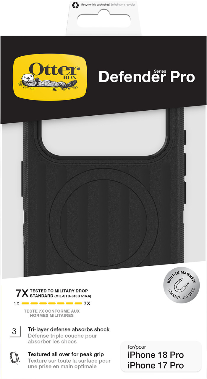Otterbox Defender iPhone 18 Pro / 17 Pro Full Body Case mit MagSafe Schwarz verpackung