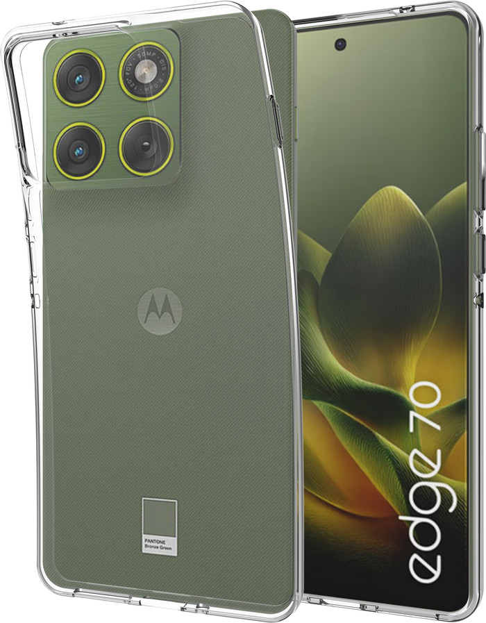 Just in Case Soft Design Motorola Edge 70 Back Cover Transparent front