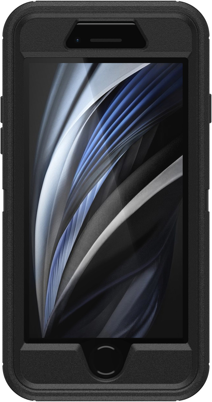 OtterBox Defender Apple iPhone SE 2022/SE 2020/8/7 Back Cover Black front