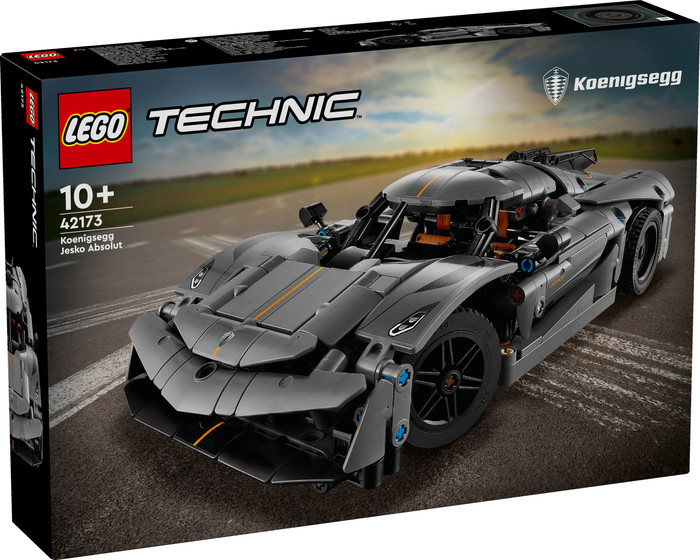 LEGO Technic Koenigsegg Jesko Absolut Supersportwagen in Grau 42173 verpackung