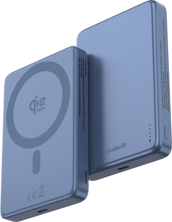BlueBuilt Wireless Powerbank mit Qi2.2 und MagSafe 10.000 mAh mit Schnellladen 25 Watt Blau visueller lieferant