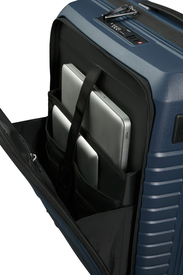 Samsonite Intuo Spinner Easy Access Expandable 55 cm Blue produkt in gebrauch