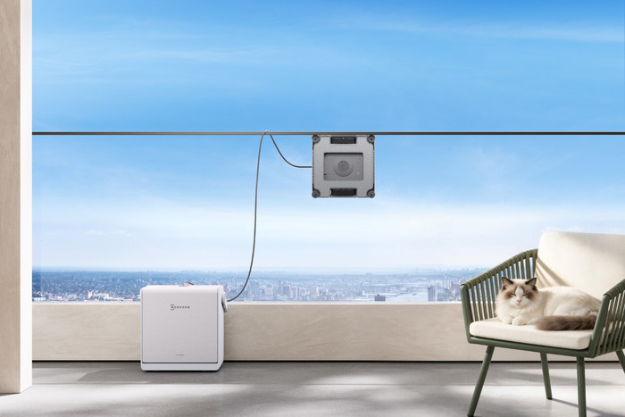 Ecovacs WINBOT W2S Pro Omni product in use