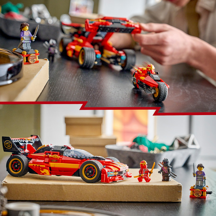 LEGO Ninjago 15-jähriges Jubiläum des X-1 Ninja Supercar 71867 produkt in gebrauch
