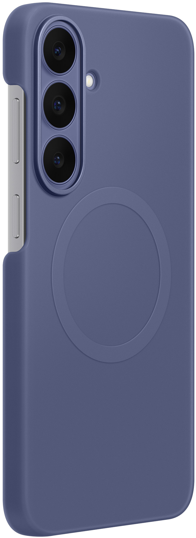 Samsung Galaxy S26 FE Backcover aus Silikon mit Magnet Lila rechte seite