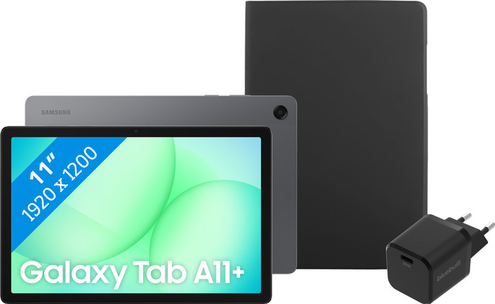 Samsung Galaxy Tab A11 Plus 11 Zoll 128GB Wi-Fi + 5G Grau EE + Basis Zubehörset Main Image