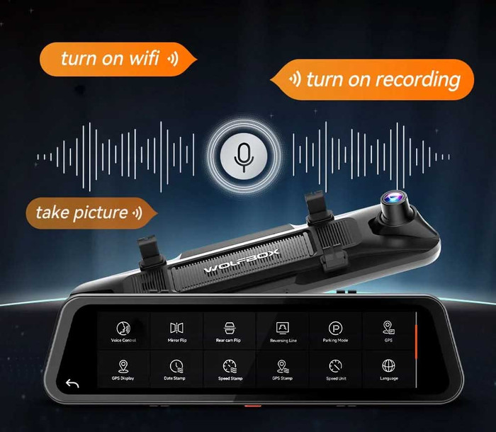 Wolfbox G900 Tripro Cabin 3CH 4K WLAN GPS 256GB produkt in gebrauch