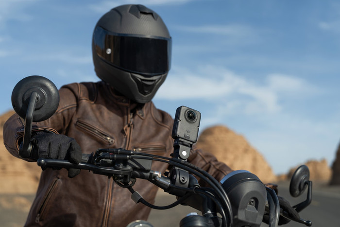 DJI Osmo 360 II Limitless Riding Combo product in use