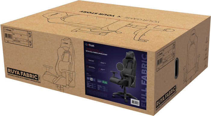 Trust GXT 723 Ruya Gaming-Stuhl Grau verpackung