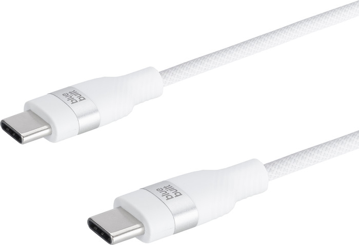 BlueBuilt USB-C-auf-USB-C-Kabel 1,5 m Magnetisch Nylon Weiß rechte seite