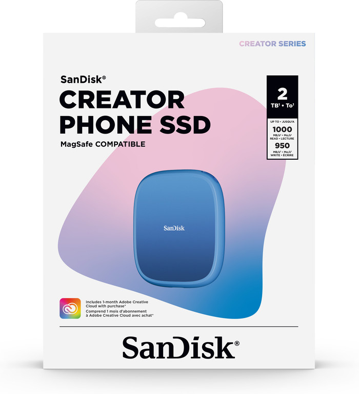 SANDISK Creator Phone SSD 2TB packaging