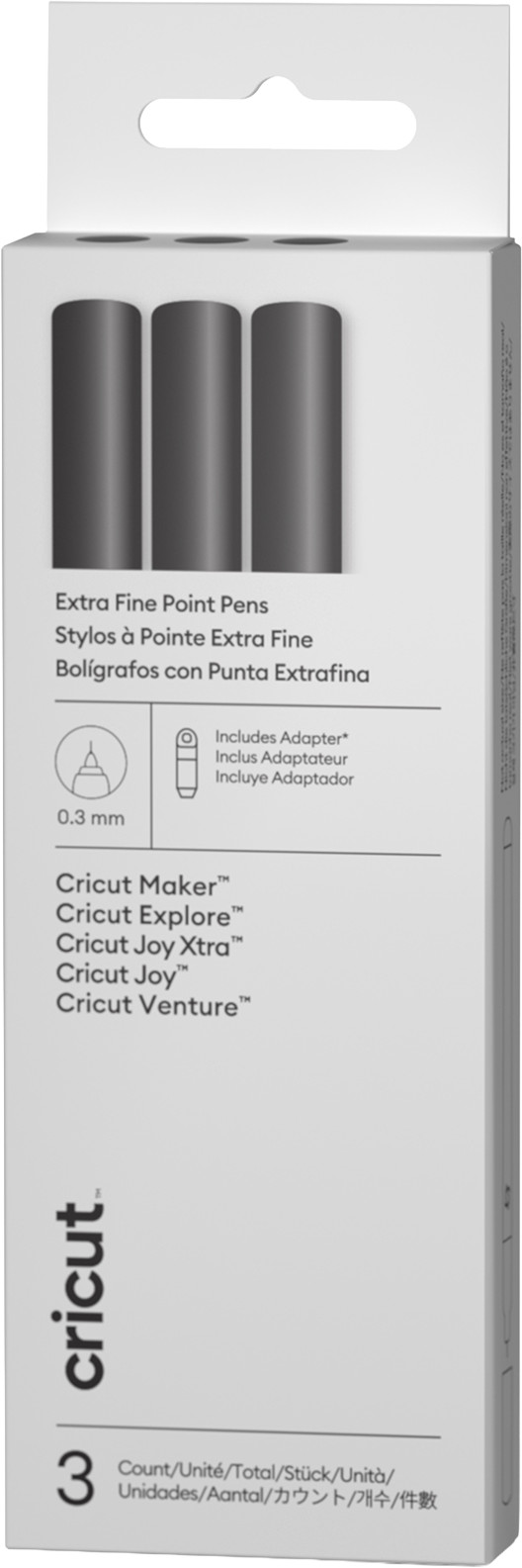 Cricut Extra Fine Point Pens 0.3mm (Set of 3) + Adapter Main Image