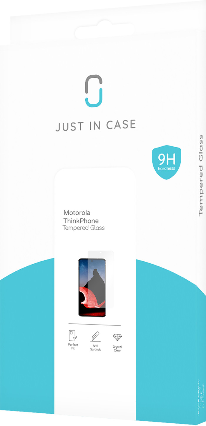 Just In Case Tempered Glass Motorola ThinkPhone Screen Protector packaging