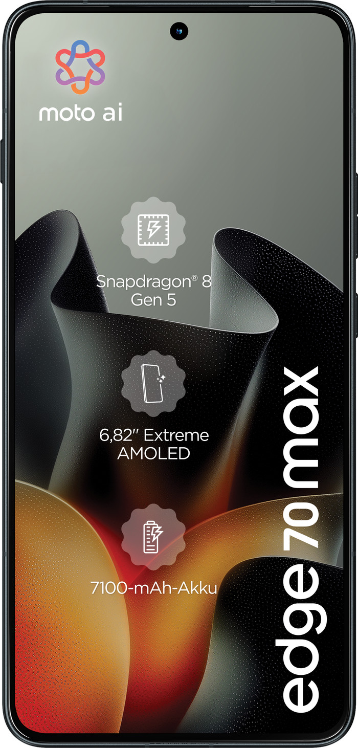 Motorola Edge 70 Max 256GB Schwarz 5G vorne