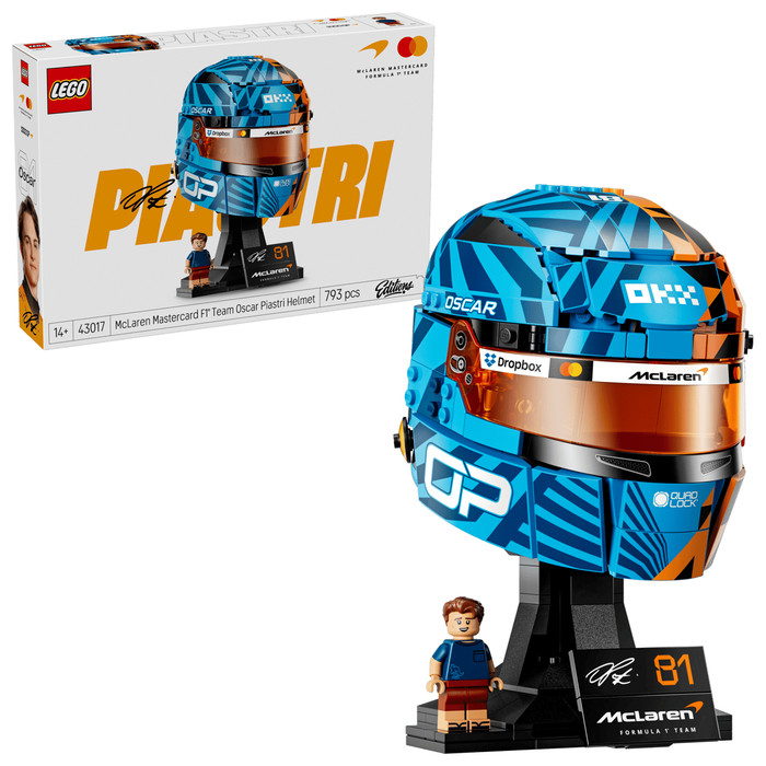 LEGO Editions McLaren Mastercard F1 Team Oscar Piastri Helm 43017 rechte seite