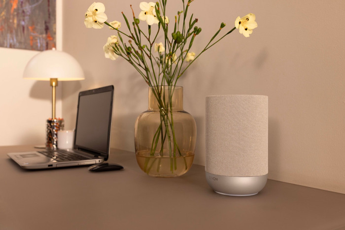 Denon Home 200 Silver product in use