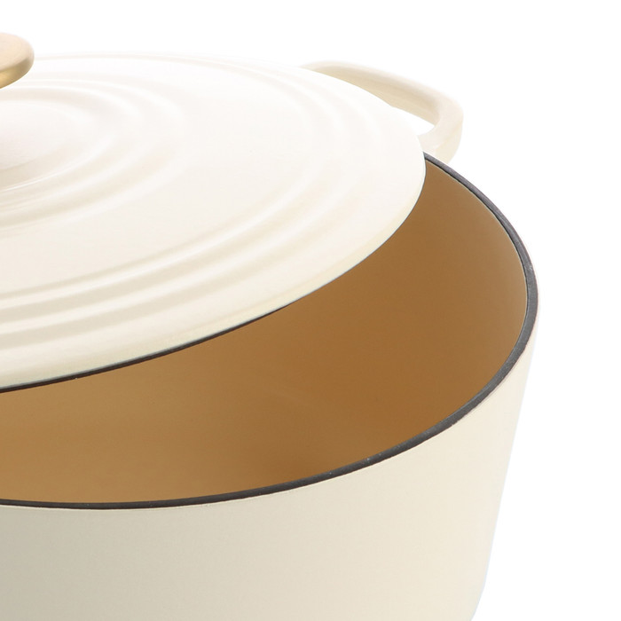 BK Bourgogne Bräter 24 cm Cream White innen