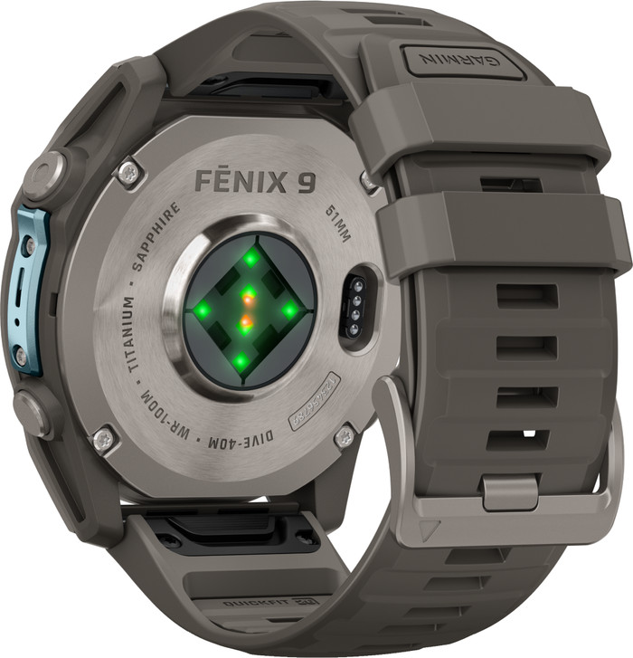 Garmin Fenix 9 Grey 51mm back