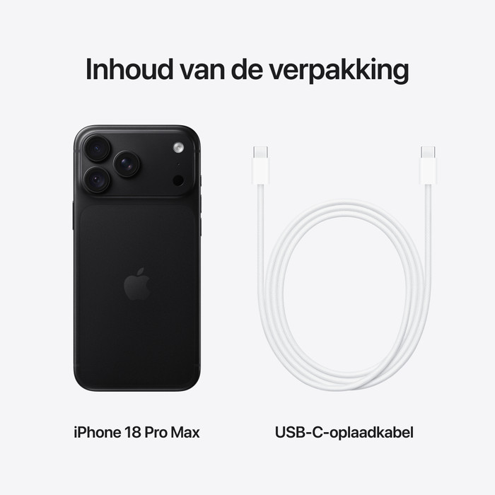 Apple iPhone 18 Pro Max 256GB Black visual supplier