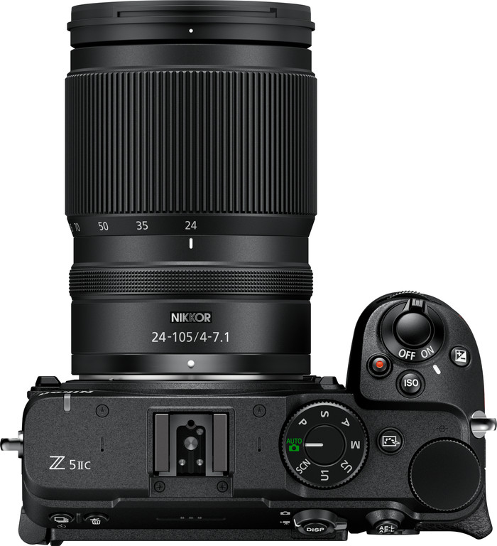 Nikon Z5IIC Schwarz + 24-105mm f/4-7.1 oberseite