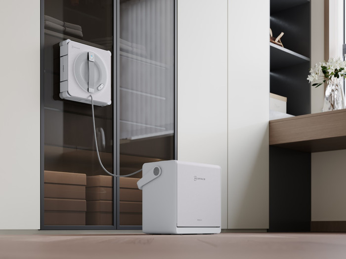 Ecovacs WINBOT W2S Pro Omni product in use