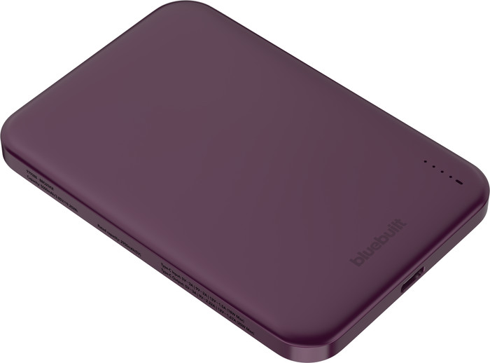 BlueBuilt Wireless Powerbank mit Qi2 und MagSafe 5.000 mAh mit Schnellladen 20 Watt Rot oberseite