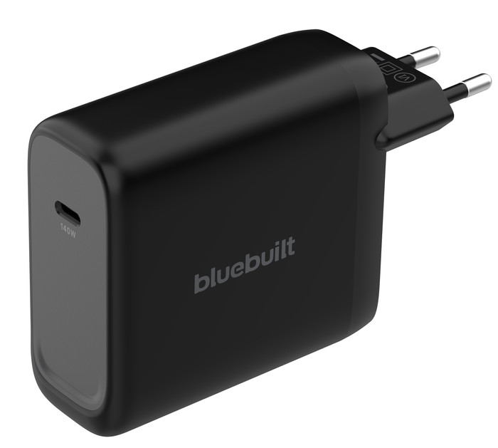 BlueBuilt 140-Watt-GaN-Ladegerät mit USB-C-Port Schwarz Main Image