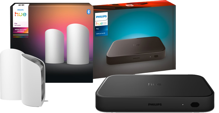 Philips Hue Play Wall Washer Weiß - Doppelpack + HDMI Sync Box 8K Main Image