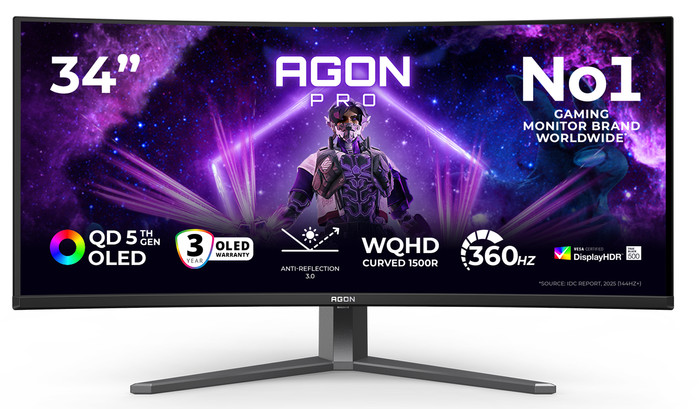 AOC AGON PRO AGP346UCSD QD-OLED vorne
