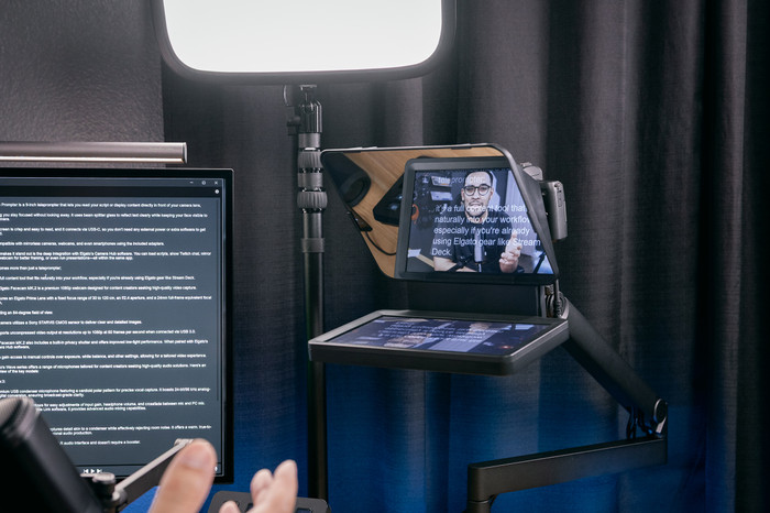 Elgato Prompter produkt in gebrauch