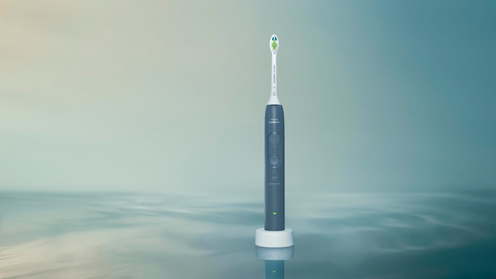 Philips Sonicare 4100 Series HX4041/48 Marineblau produkt in gebrauch