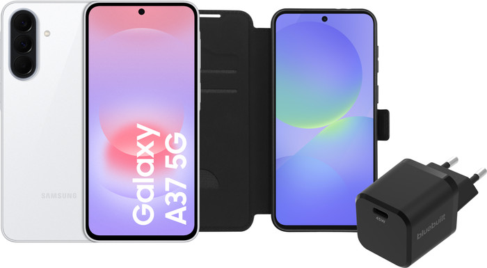 Samsung Galaxy A37 128GB Weiß 5G + Basis-Zubehörset Main Image