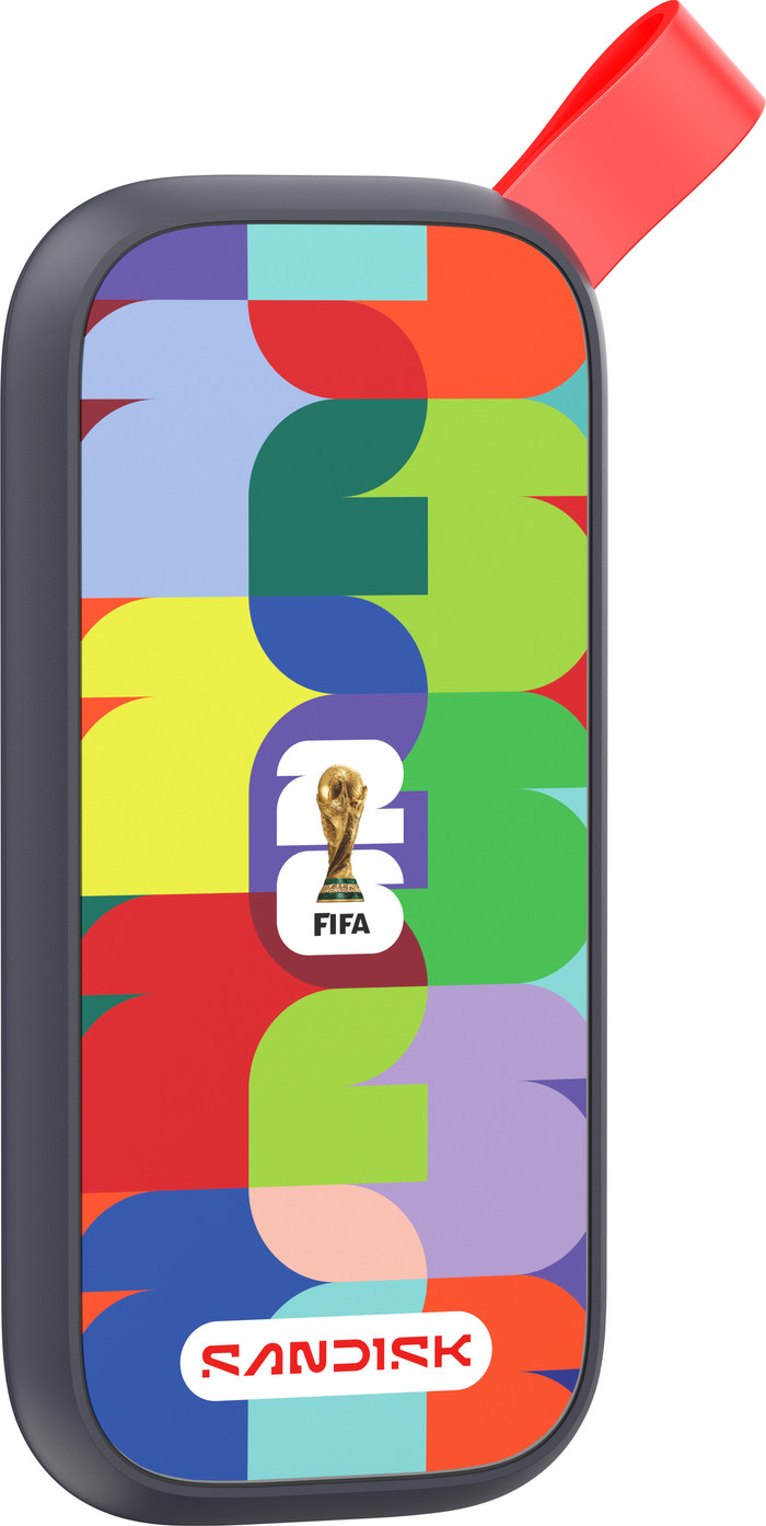 SANDISK Portable SSD FIFA WORLD CUP 2026 Edition 1TB linke seite