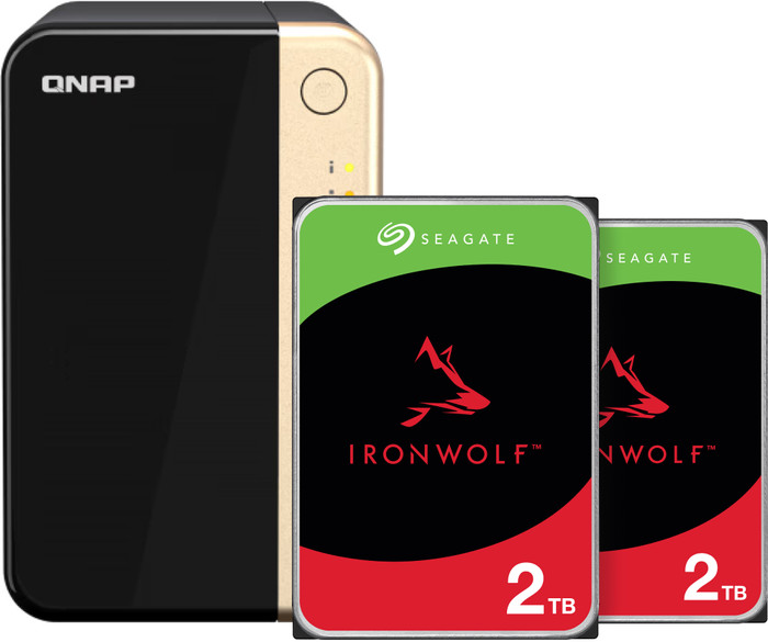 QNAP TS-264-8G + Seagate Ironwolf 2 TB Doppelpack Main Image