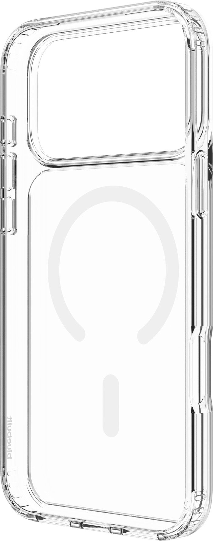 BlueBuilt Protective Back Cover with MagSafe iPhone 17 Pro Max Transparent + BlueBuilt iPhone 17 Pro Max Screen Protector Glass left side