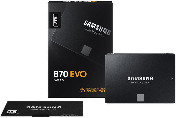 Samsung 870 EVO 2,5 Zoll 8TB produkt in gebrauch